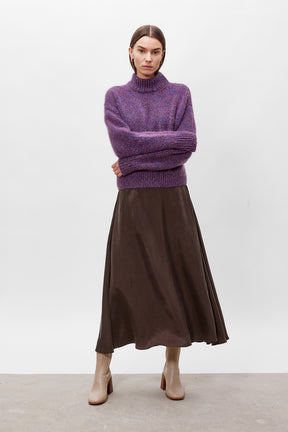 Dana sweater in mohair wool and silk - Wild lilac