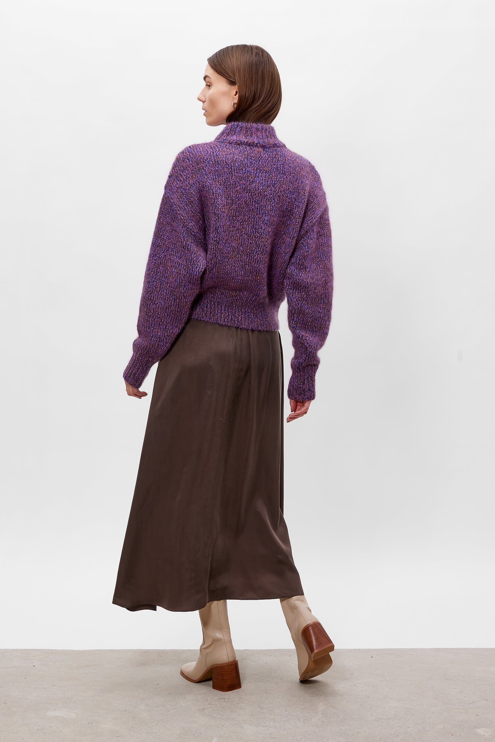 Dana sweater in mohair wool and silk - Wild lilac